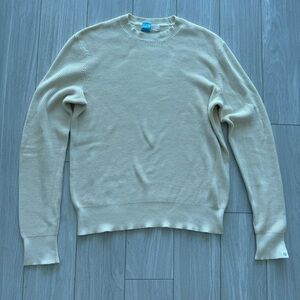 Rag & Bone Dexter Cotton Crewneck Sweater Ivory Size Medium